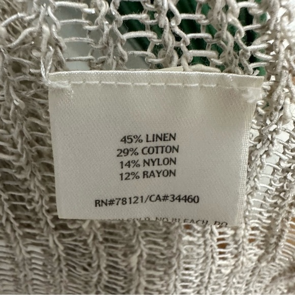 Eileen Fisher Open Cardigan Peplum Hem Ivory SZ Large Quiet Luxury Old Money - Picture 5 of 9